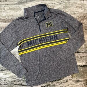 Michigan Wolverines Heathered Gray Quarter-Zip Pullover
Size Small